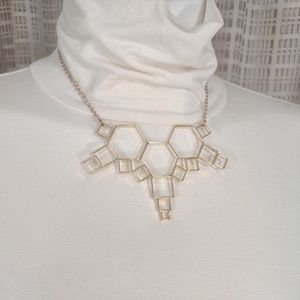 Nissa Geometric Choker Necklace Gold Tone